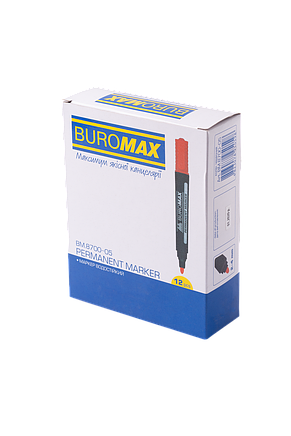 Маркер BuroMax BM.8700-05 червоний, фото 3