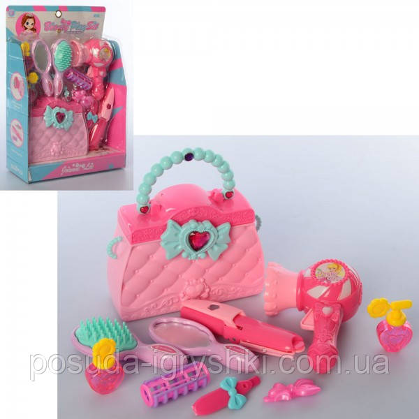 Набір аксесуарів BJ1351 перукар, фен, гребінець, плойка, сумка, в коробці, 22-30-8см, фото 1