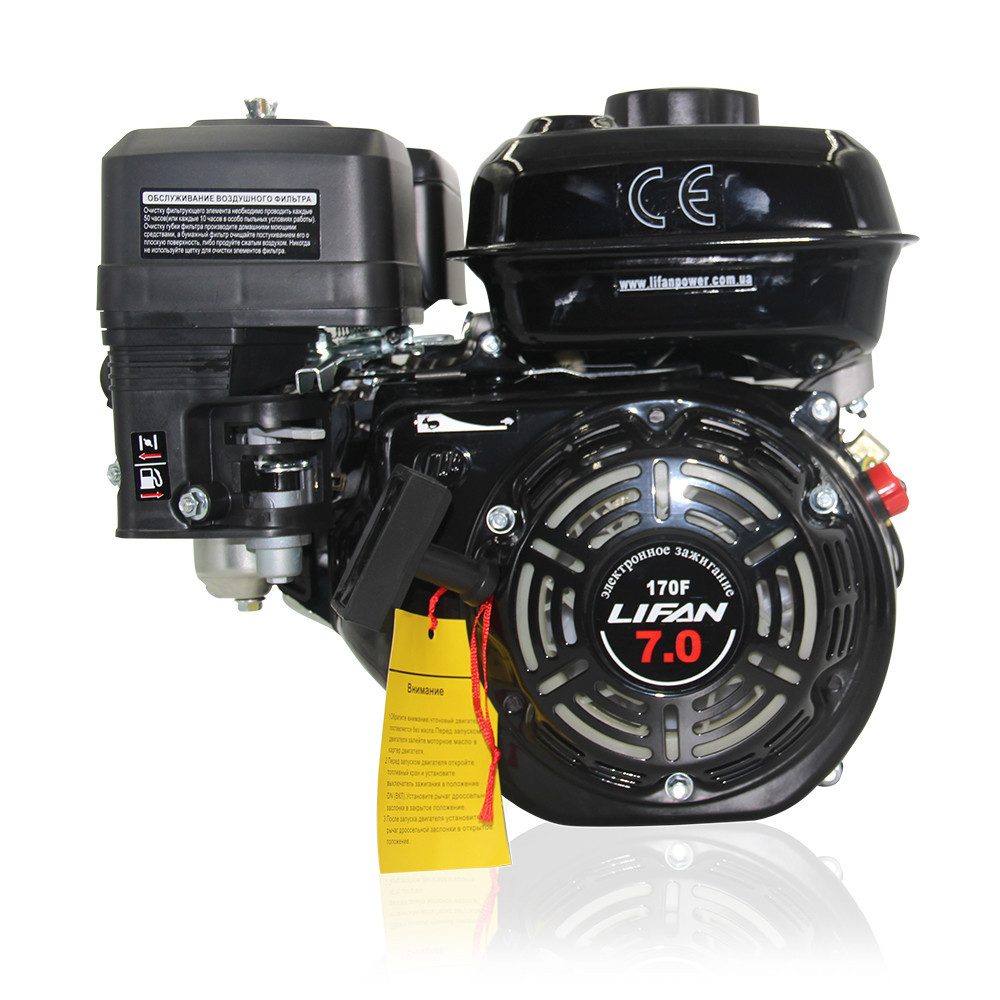 Двигатель Бензин-Газ LIFAN LF170F вал Ø 20 мм под шпонку - фото 1 - id-p1670633722