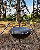 Казан 15л чавунний азіатський з кришкою-сковородою гриль Brizoll Азія КА15-3