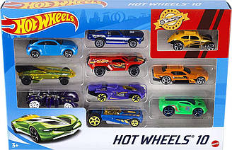 Хот Вілс Набір з 10-ти машинок от Маттел Hot Wheels Car Mattel