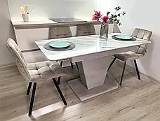 Стілець м'який на металевих ніжках Джем Jm моко, колір ніжок на вибір, фото 3