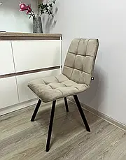 Стілець м'який на металевих ніжках Джем Jm моко, колір ніжок на вибір, фото 2