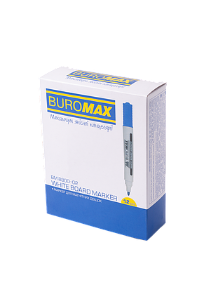 Маркер BuroMax BM.8800-02 сухостираємий синій, фото 3