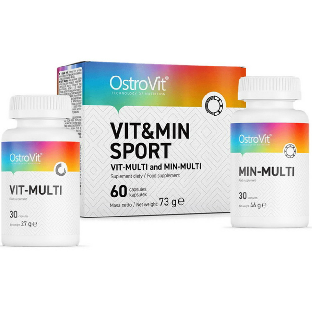 Вітаміни та мінерали комплекс OstroVit Vit & Min Sport 60 капсул