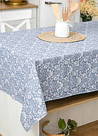 Скатертина лляна "Вензель темний" 1.5м х 1.1м (кухонний стіл)