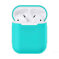 Чехол силиконовый для наушников Apple AirPods Silicone Case Бирюзовый Tiffany