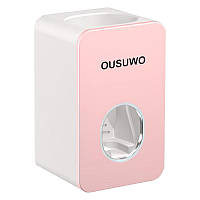 Диспенсер механический для зубной пасты OUSUWO E1922 Розовый