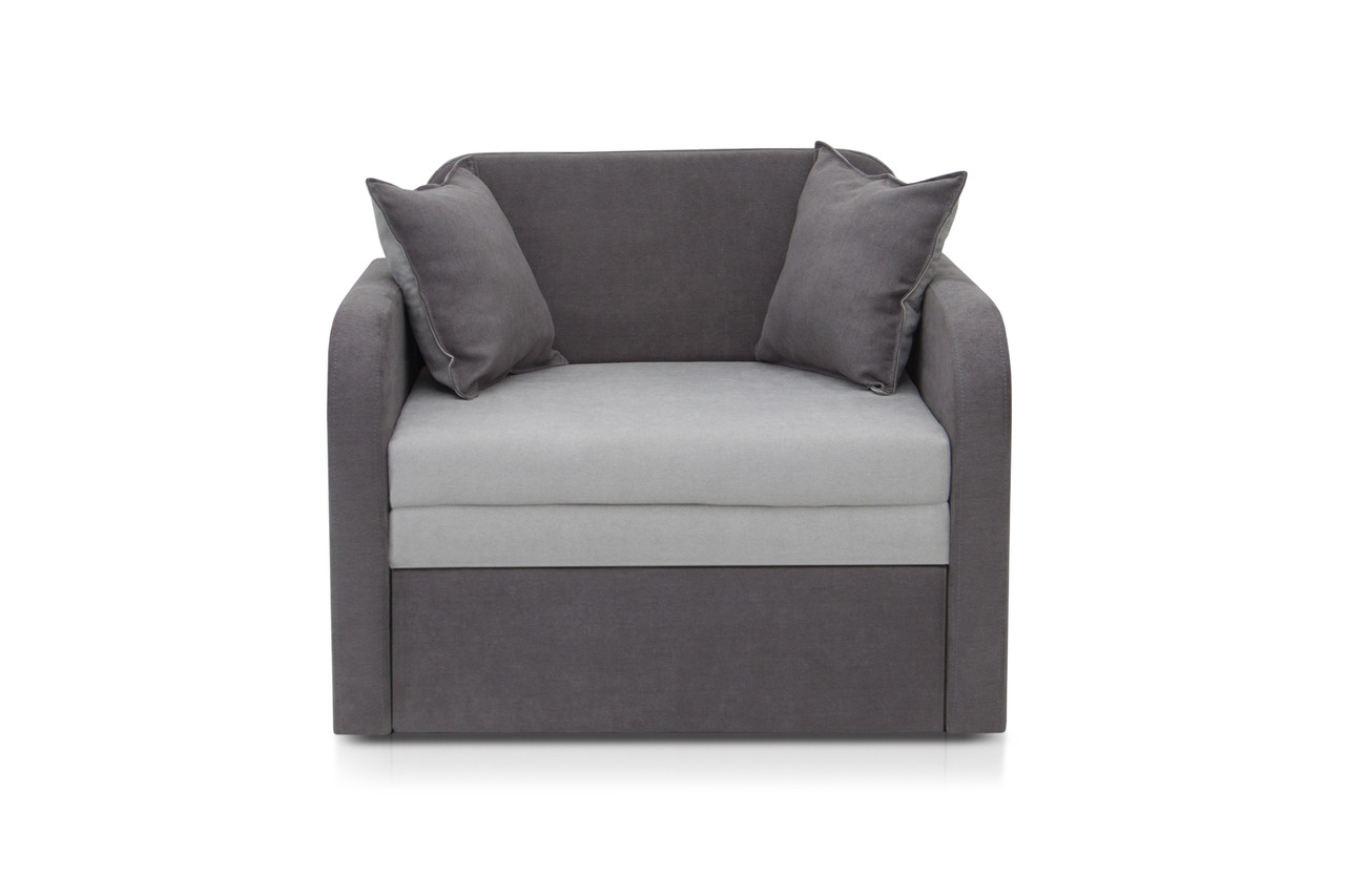Диван раскладной Карлсон 0,8 Микс мебель (Аляска 97/08) серый/светло-серый - фото 2 - id-p1710591147