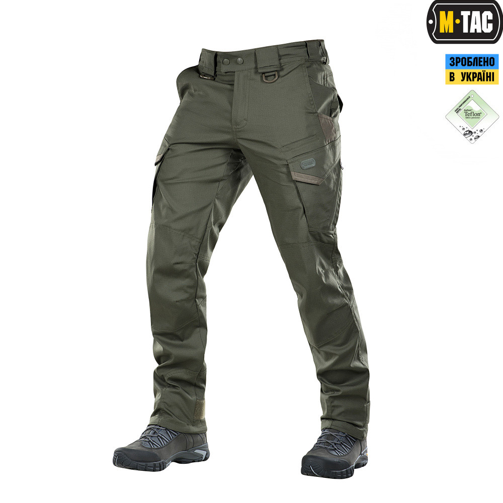 Тактичні чоловічі штани з водозахисним просоченням M-Tac Aggressor Gen.II Flex Dark Olive