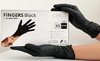 Перчатки нитриловые CEROS Black Чёрные (XS) - 100 шт/уп
