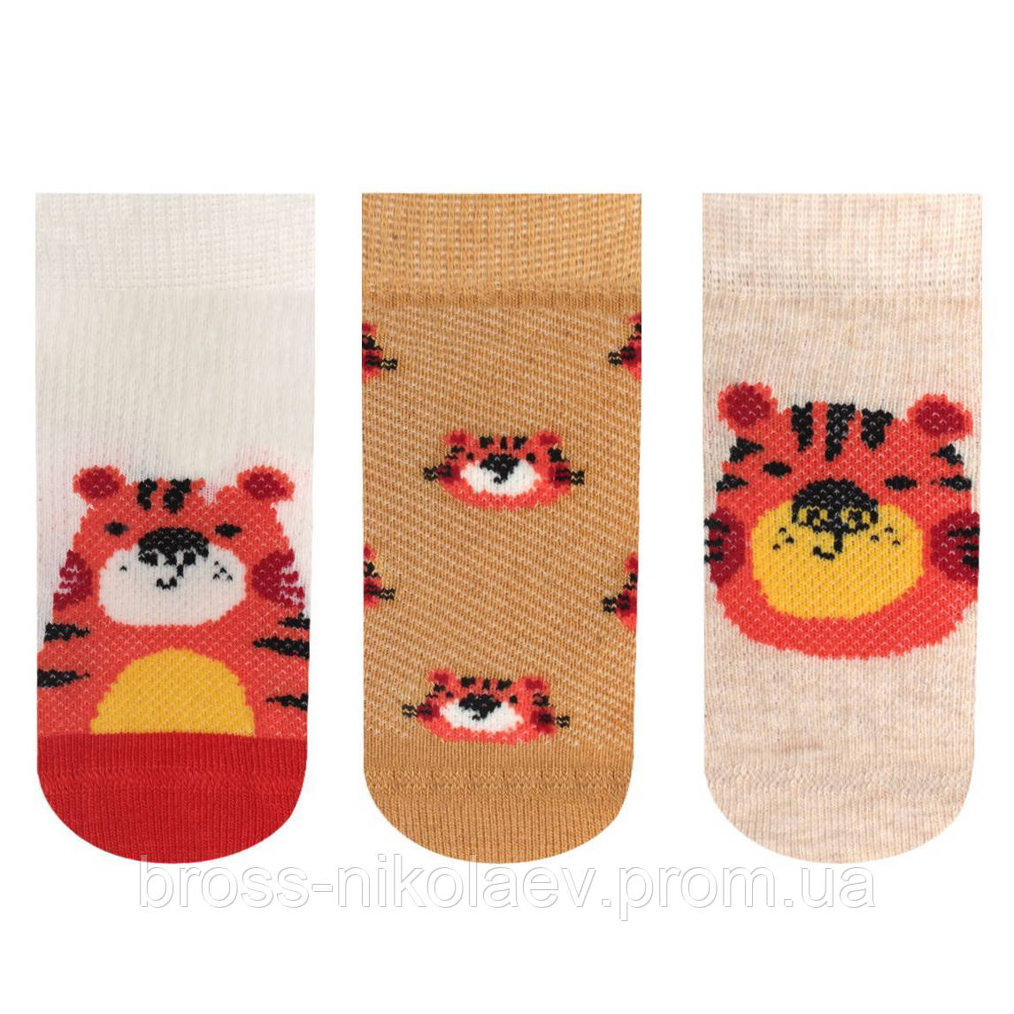 Шкарпетки дитячі короткі СІТКА з малюнками для малюка літні носки для новонароджених BROSS