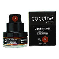 Поживний крем для взуття + губка Coccine CREAM ELEGANCE 50мл Цегляний