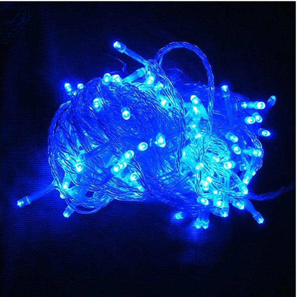 Ялинкова гірлянда 15 метрів 500 LED (лампочок) Синя, Білий кабель, гірлянда, що світиться,  ⁇  гірлянда (ST)