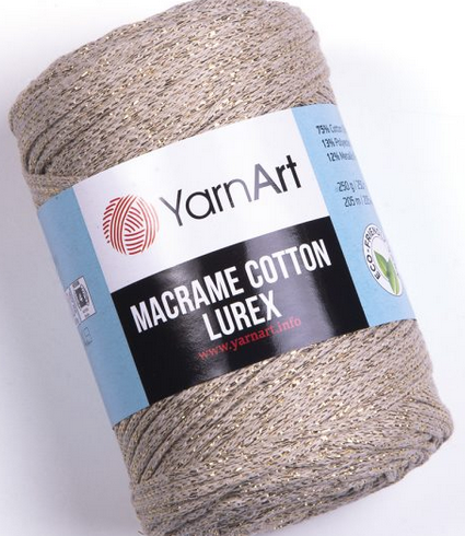 Пряжа Macrame cotton Lurex-735