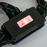 Ліхтарик на голову "X-Balog BL 2188B-T6", Чорний/зелений світлодіодний ліхтар налобний акумуляторний (ST), фото 6