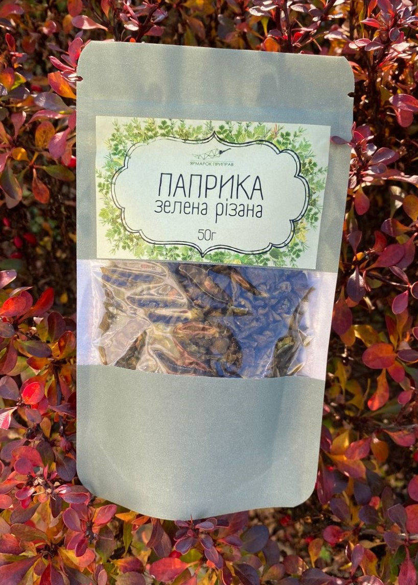 Паприка зелена різана, 50г