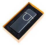 Електрозапальничка спіральна акумуляторна Classic Fashionable, Чорна Глянець, USB запальничка, 6746 (ST), фото 2