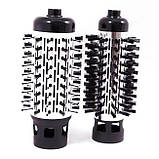 Фен браш "Gemei" GM-4827 з обертанням, Червоний гребінець фен стайлер для волосся, щітка (фен щітка) (ST), фото 6