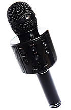 Мікрофон для караоке, WS858, блютуз-мікрофон для співу, дитячий мікрофон з динаміком (Чорний) (ST)