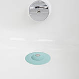 Корок для кухонної мийки (робочини) із силікону "Flex Drain Stop, Бірюза" сіточка в раковину (ST), фото 2