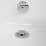 Сіточка для кухонної мийки (раковини) силіконова "Flex Drain Stop, Сіра" корок у мийку (ST), фото 4