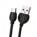 Микро юсб кабель 2.5А CL-61 Черный, шнур для зарядки телефона - micro usb кабель 1 м (мікро юсб кабель) (ST), фото 3