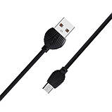 Микро юсб кабель 2.5А CL-61 Черный, шнур для зарядки телефона - micro usb кабель 1 м (мікро юсб кабель) (ST), фото 6