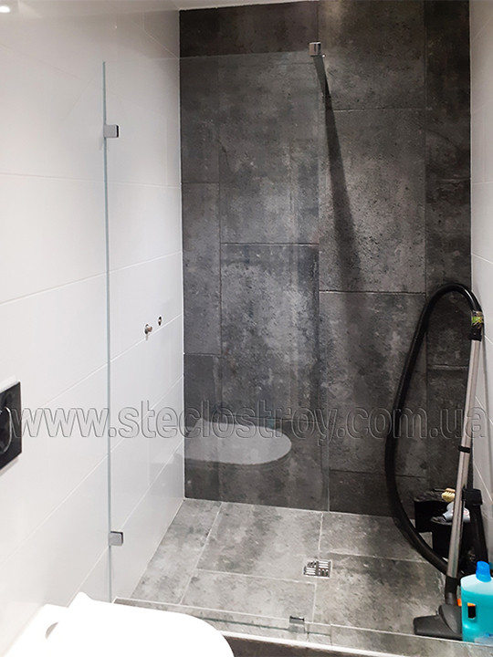 Скляні перегородки для душа 700 х 2000 мм з надпрозорого скла, фото 1