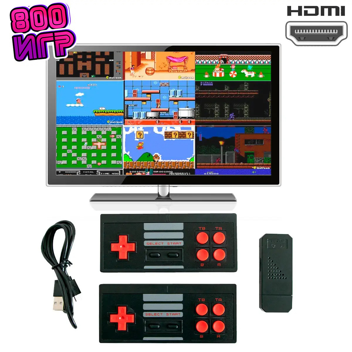 Приставка ігрова Mini Game Box D600 HDMI ігрова консоль, приставка 8 бітів для дітей (ST)