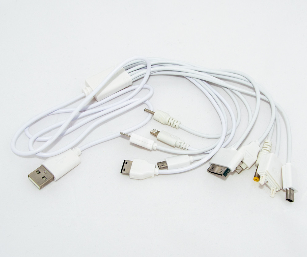 Универсальное зарядное устройство для телефона 10 в 1 MX-C12 UKC USB Charger, шнур для зарядки (ST) - фото 1 - id-p1710597409