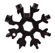 Універсальний ключ Сніжинка (чорний) Multitool Snowflake Tool гайковий (і не тільки) з доставкою (ST)