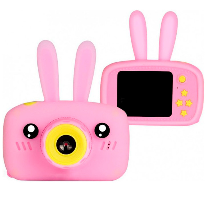 Дитячий фотоапарат Рожевий Children's fun camera, камера цифрова для дітей заєць (дитячий фотопарат) (ST)