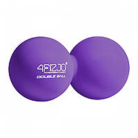 Массажный мяч двойной 4FIZJO Lacrosse Double Ball 6.5 x 13.5 см Purple