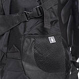 Рюкзак похідний чоловічий Backpack "7225" 35 л Чорний рюкзак туристичний, водонепроникний із чохлом (ST), фото 5