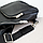 Сумка-рюкзак чоловіча шкіряна Handycover S302 чорна через плече, фото 6