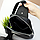 Сумка-рюкзак чоловіча шкіряна Handycover S302 чорна через плече, фото 8