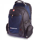 Рюкзак похідний туристичний Backpack "1522" 35 л Синя дорожня сумка рюкзак з водонепроникним чохлом (ST), фото 6