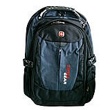 Великий рюкзак для подорожей "6928" Синьо-чорний, міський рюкзак чоловічий 35 л (рюкзак Чоловий) (ST), фото 5