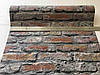 Паперові німецькі еко шпалери 954702, з 3д-виробником стіни з кладкою сірого та червоного цегли, щільний дуплекс, фото 3