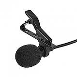 Петличка для телефона Lavalier microphone HSX-M01 Чорний, петельний мікрофон для смартфона зовнішній 1.5 м (ST), фото 3