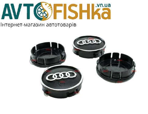 Ковпачок — заглушка диска Audi 55/60 мм (к-т 4 шт.) рифлений, фото 1