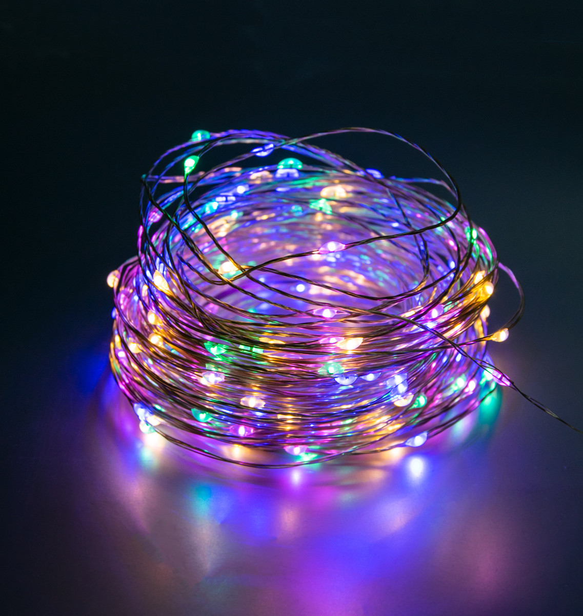 Гірлянда роса 20 метрів Xmas 200 Led Copper Мультиколірна, світлодіодна гірлянда нитка ⁇ гірлянда (ST)