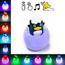 Нічник у спальню дитячий Egg Ball Animal World LED іграшка нічник з пультом "Пінгвіненя" в спальню (ST)