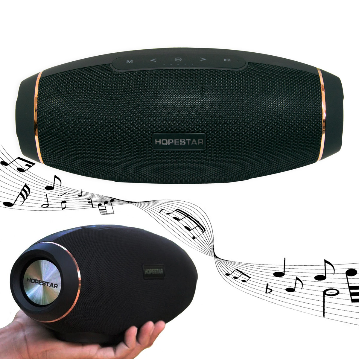 Портативна колонка музична "Hopestar H20 Football speaker" Чорна, мініакустика переносна колонка (ST)