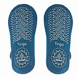 Сліди шкарпетки для пілатесу "Yoga socks" 35-38 р. Сині, антиковзні шкарпетки для йоги  ⁇  шкарпетки для йоги (ST), фото 2
