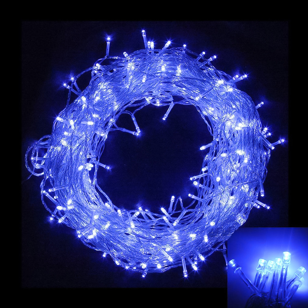 Новорічні гірлянди світлодіодна на ялинку LED гірлянда Xmas 400 B-1 16 м LED гірлянда (Синій колір) (ST)