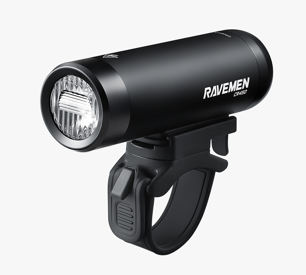 Фонарик на велосипед ліхтарик фара передня Ravemen CR450 USB 450 люмен (кнопка в комплекті)