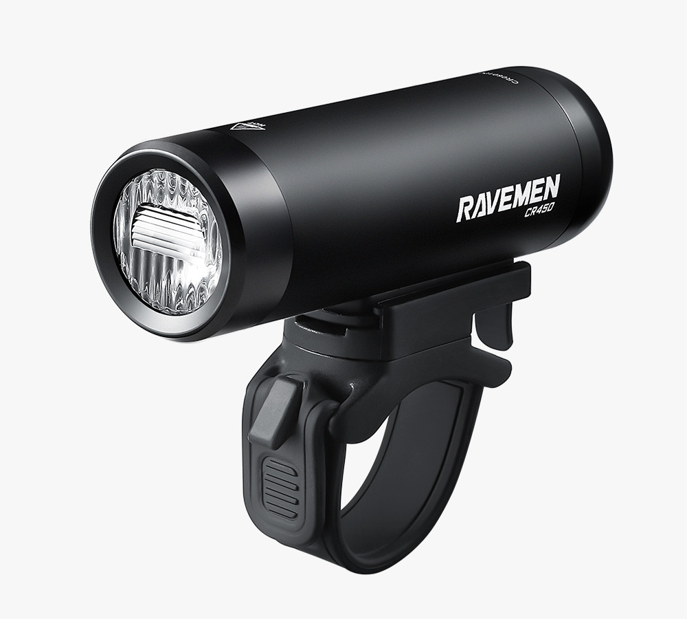 Ліхтарик на велосипед фара передня Ravemen CR450 USB 450 люмен (кнопка в комплекті)