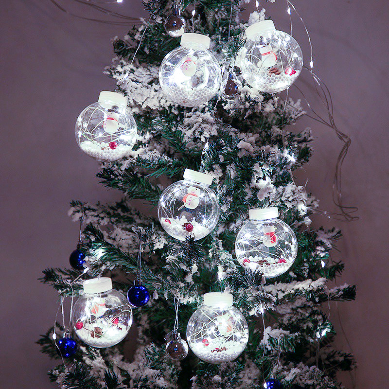 Світлодіодна гірлянда бахрома Curtain ball lamp 200 LED 4.2 м, гірлянда з куль зі сніговиками — Білий (ST)